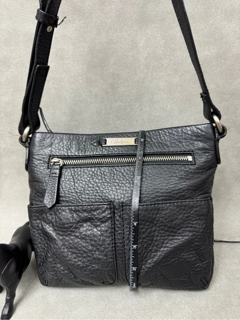 Cole Haan Black Pebbled Leather Crossbody Bag